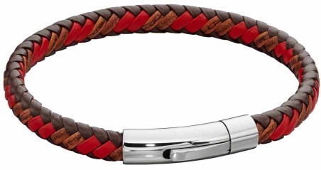 Mon-bijou - D5278 - Bracelet cuir en acier inoxydable