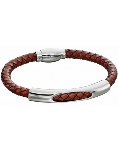 Mon-bijou - D5280 - Bracelet cuir en acier inoxydable