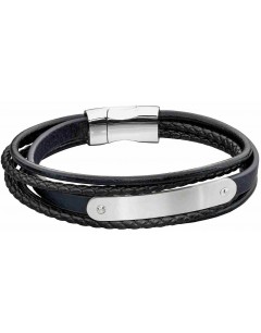 Mon-bijou - D5282 - Bracelet cuir en acier inoxydable