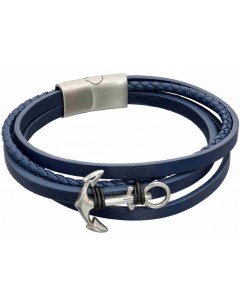 Mon-bijou - D5319 - Bracelet cuir en acier inoxydable