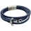 Mon-bijou - D5319 - Bracelet cuir en acier inoxydable