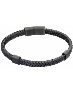 Mon-bijou - D5322 - Bracelet cuir en acier inoxydable