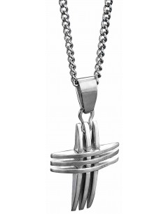 Mon-bijou - D2563 - Collier croix en acier inoxydable