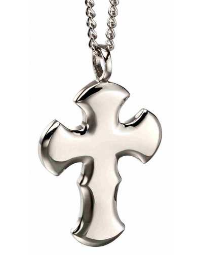 Collier croix en acier inoxydable