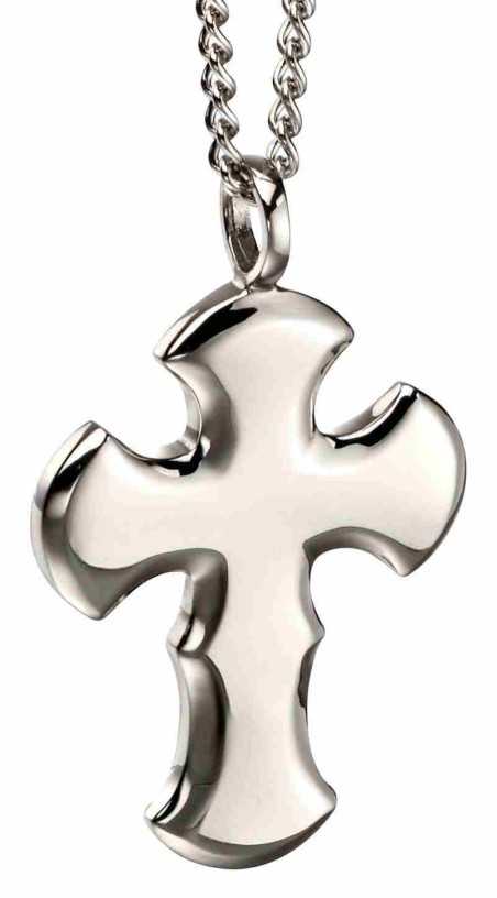 Collier croix en acier inoxydable