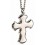 Collier croix en acier inoxydable