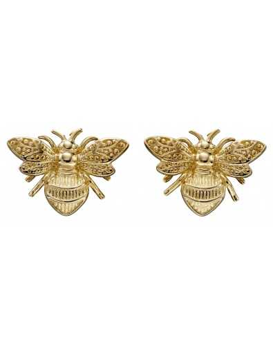 Boucle d'oreille abeille en or 375