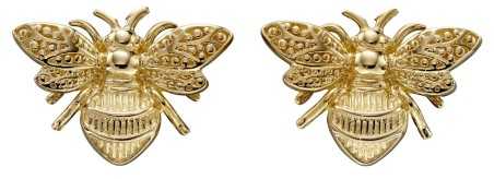 Boucle d'oreille abeille en or 375