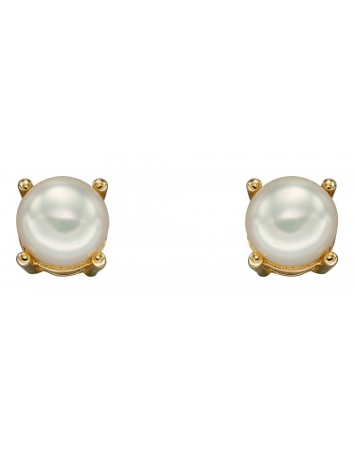 Mon-bijou - D2331 - Boucle d'oreille Juin perle en or 375/1000