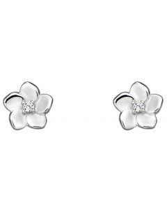 Mon-bijou - D5731 - Boucle d'oreille original fleur en argent 925/1000