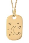 Mon-bijou - D5101c - Jolie collier étoile lune en argent plaqué or