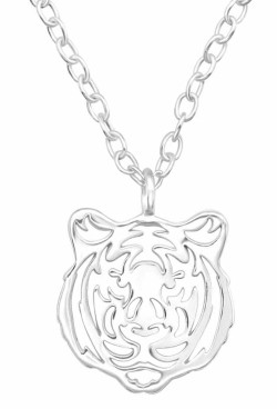 Mon-bijou - H39215 - Collier tigre en argent 925/1000