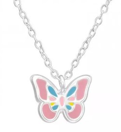 Collier papillon en argent