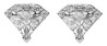 Mon-bijou - D6057 - Boucle d'oreille forme diamant en argent 925/1000