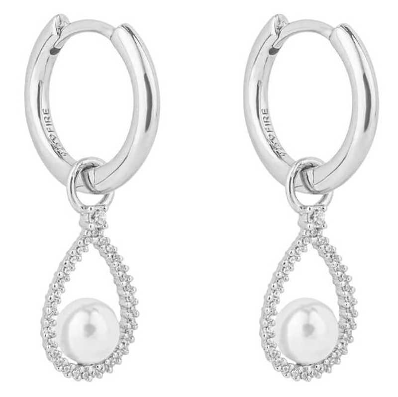 Boucle d'oreille perle en argent 925