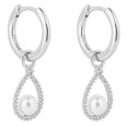 Boucle d'oreille perle en argent 925