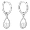 Boucle d'oreille perle en argent 925