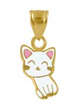 Collier chat doré en argent 925