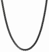 Collier plaqué ionique noir en acier inoxydable