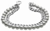 Bracelet perle nacre et chaine en acier inoxydable