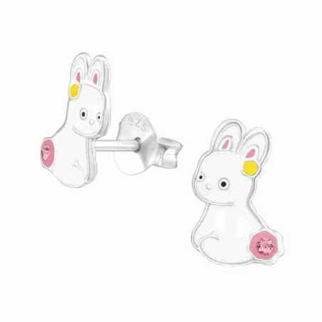 Boucle d'oreille petit lapin en argent 925