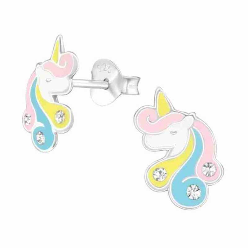 Boucle d'oreille licorne en argent 925