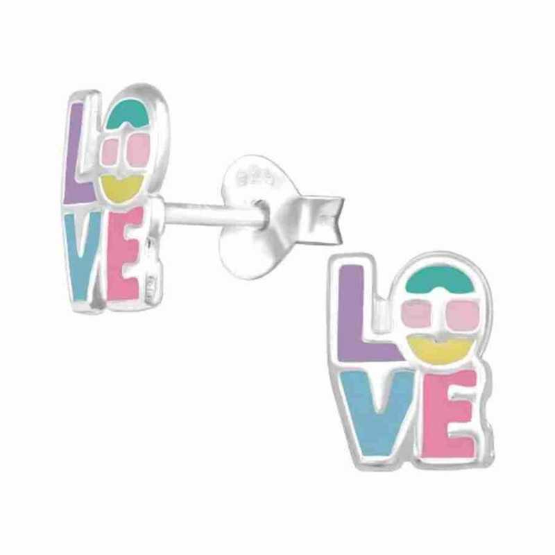 Boucle d'oreille Love en argent 925