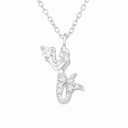 Collier coeur de sirène en argent 925