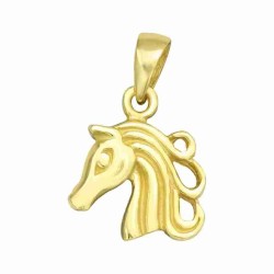 Mon-bijou - H42131 - Collier licorne dorée en argent 925