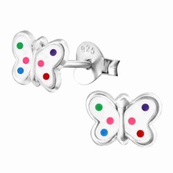 Boucle d'oreille papillon en argent 925