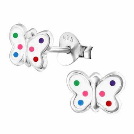 Boucle d'oreille papillon en argent 925