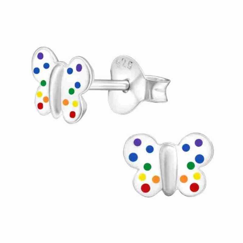 Boucle d'oreille papillon en argent 925