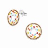 Boucle d'oreille Donut en argent 925