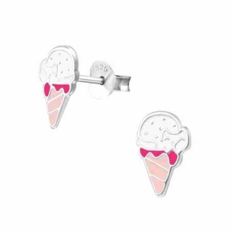 Boucle d'oreille glace en argent 925