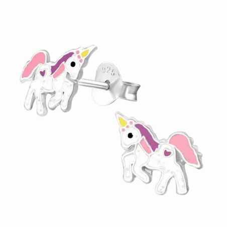 Boucle d'oreille licorne en argent 925