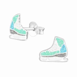 Mon-bijou - H38576 - Boucle d'oreille chaussures de patinage sur glace en argent 925