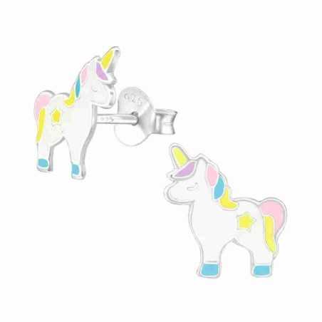 Boucle d'oreille licorne en argent 925