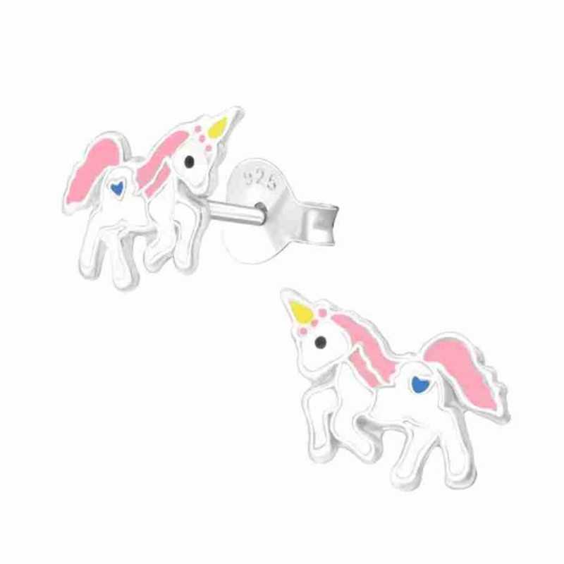 Boucle d'oreille licorne en argent 925