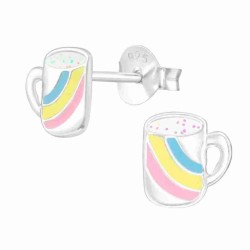 Boucle d'oreille mug arc en...