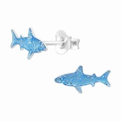 Boucle d'oreille requin en...