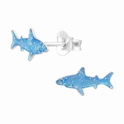 Mon-bijou - H43867 - Boucle d'oreille requin en argent 925