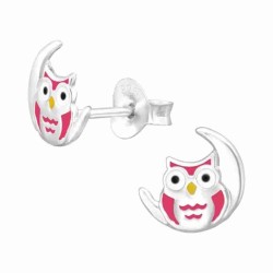 Boucle d'oreille hibou en...