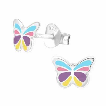 Boucle d'oreille papillon en argent