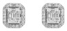 Boucle d'oreille diamant en or blanc 375