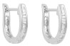 Boucle d'oreille diamant en or blanc 375