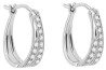 Boucle d'oreille diamant en or blanc 375