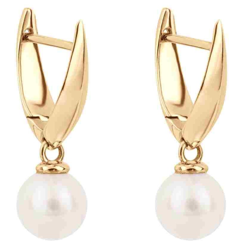 Mon-bijou - D1026 - Boucle d'oreille perle en or 375