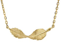 Collier feuille en or 375