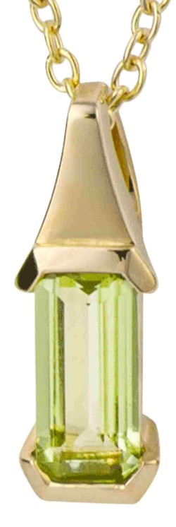 Mon-bijou - D1009c - Collier péridot vert en or 375