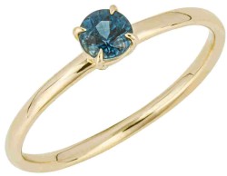 Bague saphir bleu en or 375